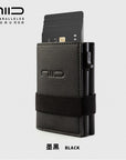 Slide Mini Wallet II‧環保純素皮革 RFID小銀包型卡片盒 - 黑