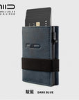 Slide Mini Wallet II‧環保純素皮革 RFID小銀包型卡片盒 - 藍