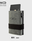 Slide Mini Wallet II‧環保純素皮革 RFID小銀包型卡片盒 - 灰