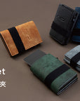 Slide Mini Wallet II‧環保純素皮革 RFID小銀包型卡片盒 - 啡