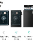 Slide Mini Wallet II‧環保純素皮革 RFID小銀包型卡片盒 - 黑