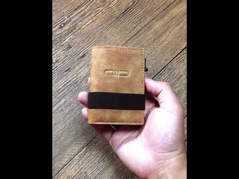 Slide Mini Wallet II‧環保純素皮革 RFID小銀包型卡片盒 - 灰